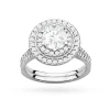 Okazały pierścionek diament laboratoryjny 0,70ct i 88 kamieni bocznych białe złoto Lab Diamonds W0549.B3.LDW.03 marko