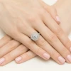 Okazały pierścionek diament laboratoryjny 0,70ct i 88 kamieni bocznych białe złoto Lab Diamonds W0549.B3.LDW.03 marko