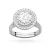 Okazały pierścionek diament laboratoryjny 1,00ct i 88 kamieni bocznych białe złoto Lab Diamonds W0549.B3.LDW.04 marko