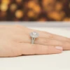 Okazały pierścionek diament laboratoryjny 1,00ct i 88 kamieni bocznych białe złoto Lab Diamonds W0549.B3.LDW.04 marko