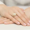 Okazały pierścionek diament laboratoryjny 0,40ct i 88 kamieni bocznych żółte złoto Lab Diamonds W0549.Z3.LDW.01 marko