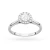 Pierścionek z białego złota Halo Ring brylant 0,50ct i kamienie boczne Dynastia W0550.B3.DIW.02 marko