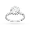 Pierścionek z białego złota Halo Ring brylant 0,70ct i kamienie boczne Dynastia W0550.B3.DIW.03 marko