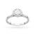 ierścionek z białego złota Halo Ring diament laboratoryjny 0,40ct i kamienie boczne Lab Diamonds W0550.B3.LDW.01 marko