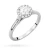 Pierścionek z białego złota Halo Ring diament laboratoryjny 0,50ct i kamienie boczne Lab Diamonds W0550.B3.LDW.02 marko