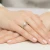 Pierścionek z białego złota Halo Ring diament laboratoryjny 0,50ct i kamienie boczne Lab Diamonds W0550.B3.LDW.02 marko