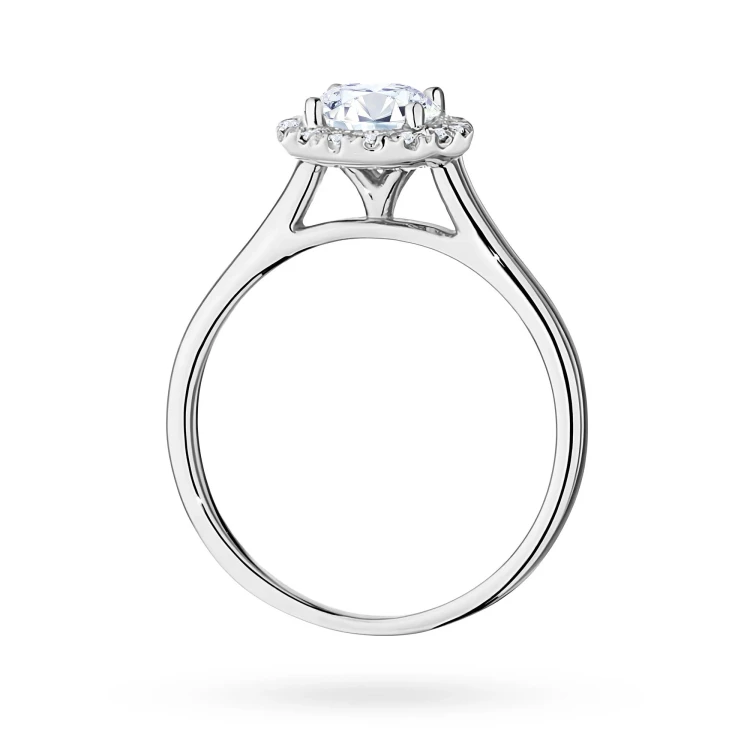 Pierścionek z białego złota Halo Ring diament laboratoryjny 0,70ct i kamienie boczne Lab Diamonds W0550.B3.LDW.03 marko