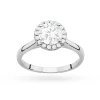 Pierścionek z białego złota Halo Ring diament laboratoryjny 1,00ct i kamienie boczne Lab Diamonds W0550.B3.LDW.04 marko
