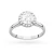 Pierścionek z białego złota Halo Ring diament laboratoryjny 1,00ct i kamienie boczne Lab Diamonds W0550.B3.LDW.04 marko