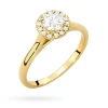 Pierścionek z żółtego złota Halo Ring diament laboratoryjny 0,40ct i kamienie boczne Lab Diamonds W0550.Z3.LDW.01 marko