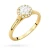 Pierścionek z żółtego złota Halo Ring diament laboratoryjny 0,50ct i kamienie boczne Lab Diamonds W0550.Z3.LDW.02 marko