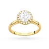 Pierścionek z żółtego złota Halo Ring diament laboratoryjny 0,70ct i kamienie boczne Lab Diamonds W0550.Z3.LDW.03 marko