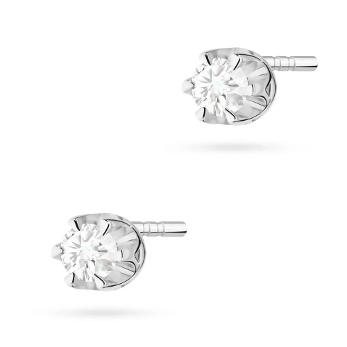 Złote kolczyki z brylantami klasyczne basic 0,20ct białe złoto K0032.B3.DIW.03 marko