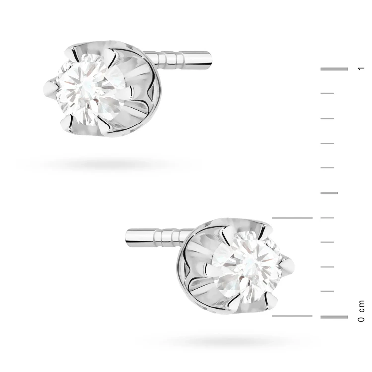 Złote kolczyki z brylantami klasyczne basic 0,20ct białe złoto K0032.B3.DIW.03 marko