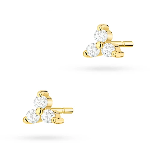 Złote kolczyki z brylantami 0,09ct K0033.Z3.DIW.01 marko