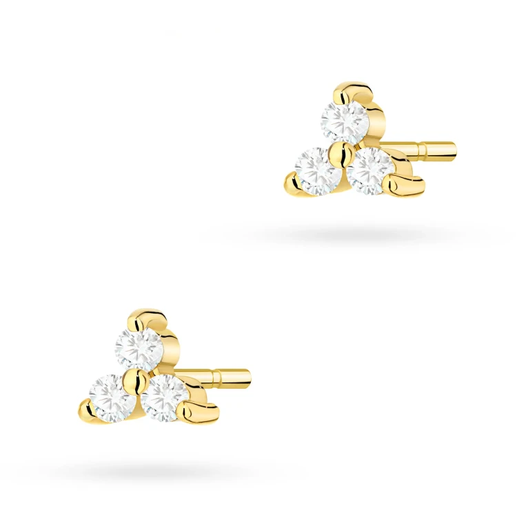 Złote kolczyki z brylantami 0,09ct K0033.Z3.DIW.01 marko