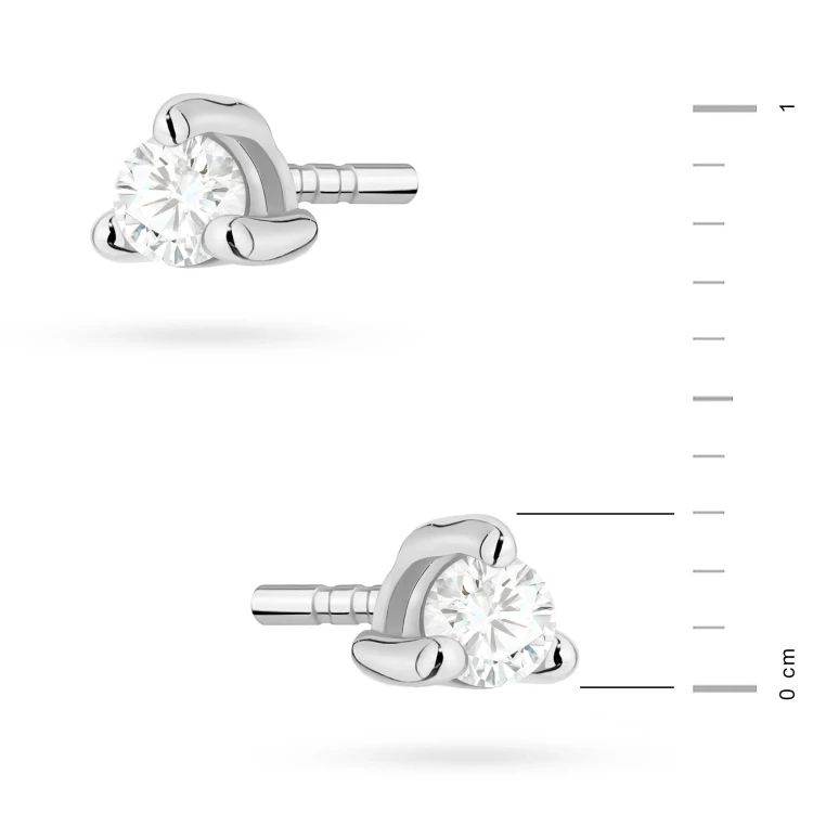 Złote kolczyki z brylantami 0,08ct klasyczne z białego złota  K0035.B3.DIW.01 marko