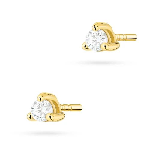 Złote kolczyki z brylantami 0,08ct K0035.Z3.DIW.01 marko