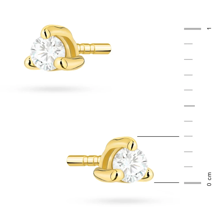 Złote kolczyki z brylantami 0,08ct K0035.Z3.DIW.01 marko