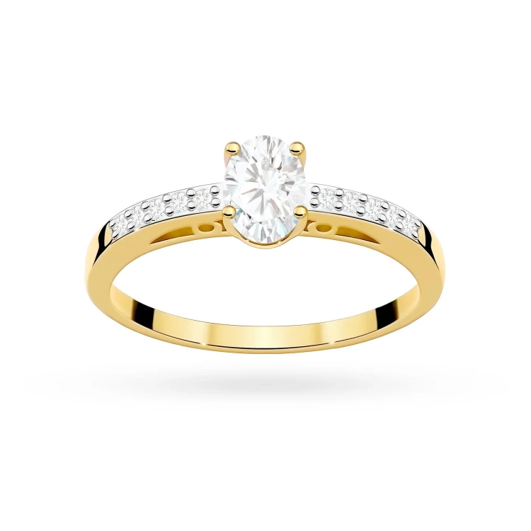 Złoty pierścionek zaręczynowy z owalnym diamentem Lab Diamonds W0067.Z3.LDW.01 marko