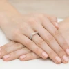 Ażurowy złoty pierścionek diamenty laboratoryjne białe złoto Lab Diamonds W0411.B3.LDW.01 marko
