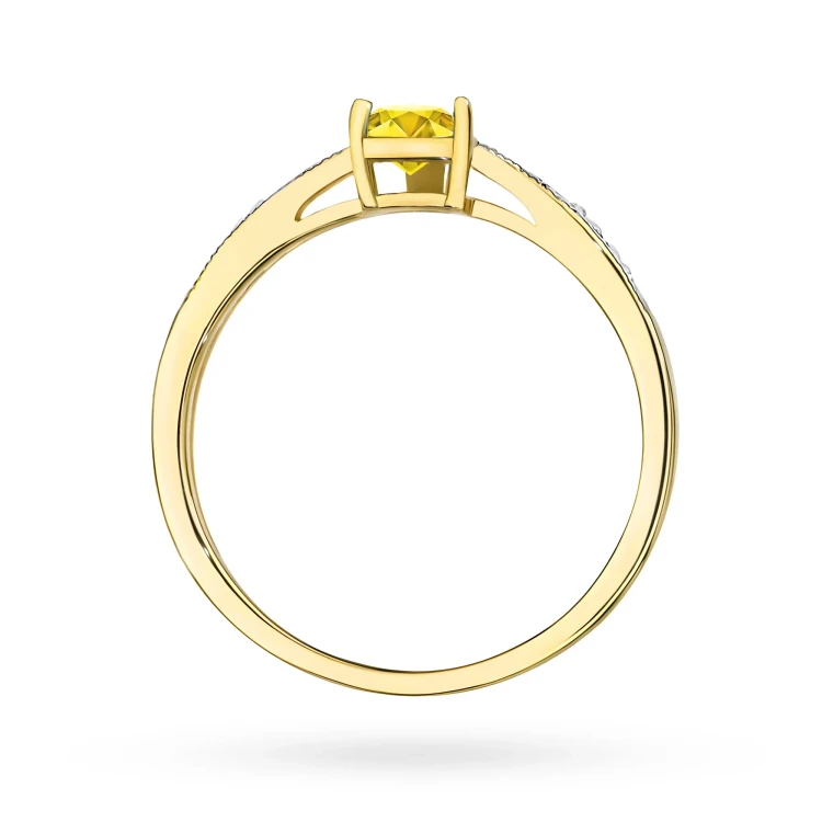 Pierścionek z żółtym diamentem laboratoryjnym w kształcie serca Lab Diamonds żółte złoto W0065.Z3.LDY.01 marko