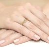 Pierścionek zaręczynowy ze złota żółty diament laboratoryjny Lab Diamonds 0,15ct kwiatek W0062.Z3.LDY.01 marko