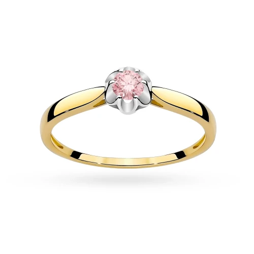 Pierścionek zaręczynowy ze złota różowy diament laboratoryjny Lab Diamonds 0,15ct kwiatek W0062.Z3.LDP.01 marko