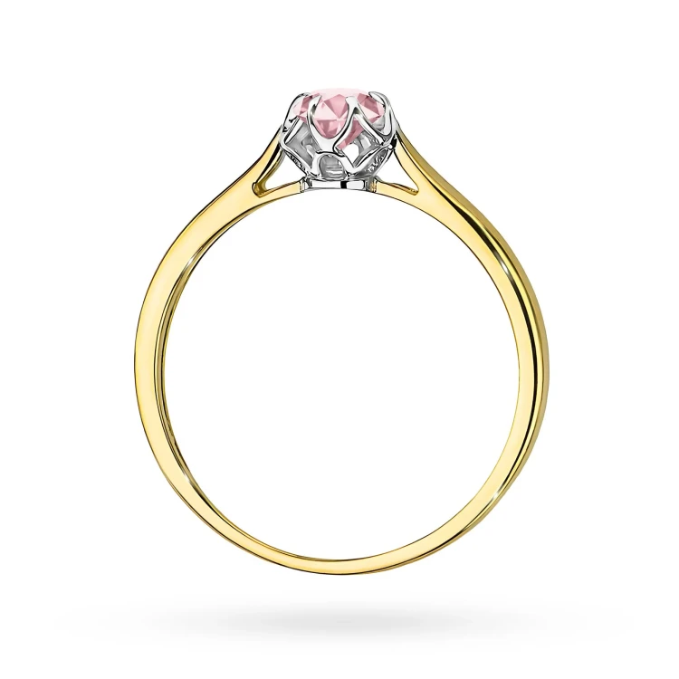 Pierścionek zaręczynowy ze złota różowy diament laboratoryjny Lab Diamonds 0,15ct kwiatek W0062.Z3.LDP.01 marko