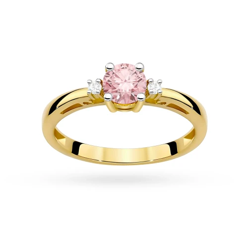Pierścionek zaręczynowy ze złota z okrągłym różowym diamentem laboratoryjnym Lab Diamonds W0010.Z3.LDP.01 marko