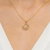 Złota zawieszka zdobiona diamentowaniem koła okręgi Jeso Z-GW-426-585 marko