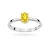 Pierścionek z białego złota z pojedynczym owalnym żółtym diamentem laboratoryjnym 0,50ct Lab Diamonds W0685.B3.LDY.01 marko