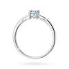 Pierścionek z białego złota z pojedynczym owalnym niebieskim diamentem laboratoryjnym 0,50ct Lab Diamonds W0685.B3.LDA.01 marko