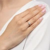 Pierścionek z białego złota z pojedynczym owalnym niebieskim diamentem laboratoryjnym 0,50ct Lab Diamonds W0685.B3.LDA.01 marko