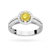 Pierścionek zaręczynowy z białego złota z okrągłym żółtym diamentem laboratoryjnym Lab Diamonds W0087.B3.LDY.01 marko