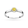 Pierścionek zaręczynowy z białego złota żółty diament laboratoryjny Lab Diamonds 0,15ct kwiatek W0062.B3.LDY.01 marko