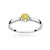 Pierścionek zaręczynowy z białego złota żółty diament laboratoryjny Lab Diamonds 0,15ct kwiatek W0062.B3.LDY.01 marko