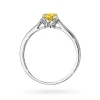 Pierścionek zaręczynowy z białego złota żółty diament laboratoryjny Lab Diamonds 0,15ct kwiatek W0062.B3.LDY.01 marko