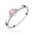 Pierścionek zaręczynowy z białego złota różowy diament laboratoryjny Lab Diamonds 0,15ct kwiatek W0062.B3.LDP.01 marko
