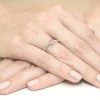 Pierścionek zaręczynowy z białego złota różowy diament laboratoryjny Lab Diamonds 0,15ct kwiatek W0062.B3.LDP.01 marko