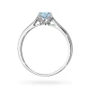 Pierścionek zaręczynowy z białego złota niebieski diament laboratoryjny Lab Diamonds 0,15ct kwiatek  W0062.B3.LDA.01 marko