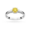 Pierścionek zaręczynowy z białego złota z okrągłym żółtym diamentem laboratoryjnym Lab Diamonds W0010.B3.LDY.01 marko