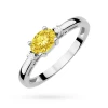 Pierścionek zaręczynowy z białego złota z owalnym żółtym diamentem laboratoryjnym Lab Diamonds W0006.B3.LDY.01 marko