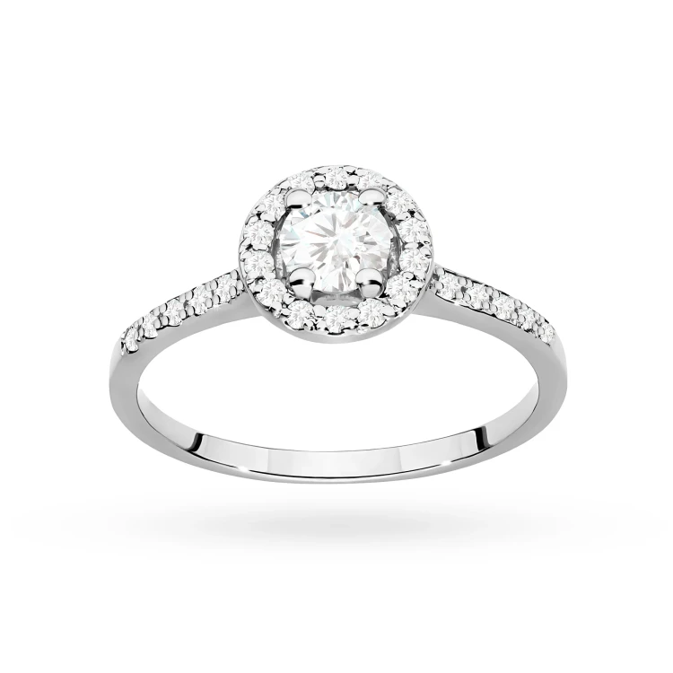 Pierścionek białe złoto diament laboratoryjny 0,40ct i 28 kamieni Lab Diamonds W0551.B3.LDW.01 marko