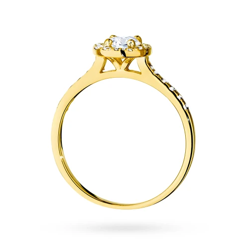 Pierścionek W0551 Diament Laboratoryjny  0,50ct żółte złoto