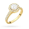 Pierścionek żółte złoto diament laboratoryjny 0,70ct i 26 kamieni Lab Diamonds W0551.Z3.LDW.03 marko