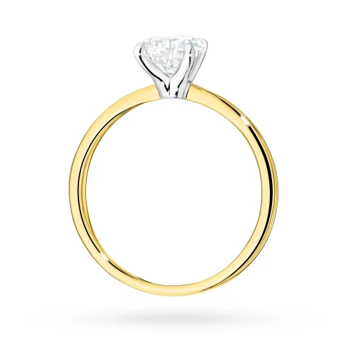 Pierścionek zaręczynowy z diamentem  laboratoryjnym Illume Pear 1,00ct żółte złoto Lab Diamodns