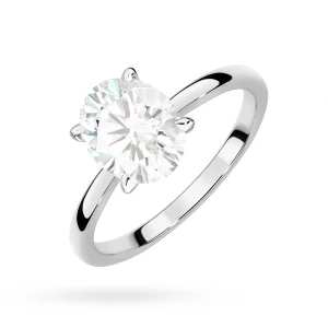 Pierścionek zaręczynowy z diamentem  laboratoryjnym Illume Oval 1,50ct białe złoto Lab Diamodns