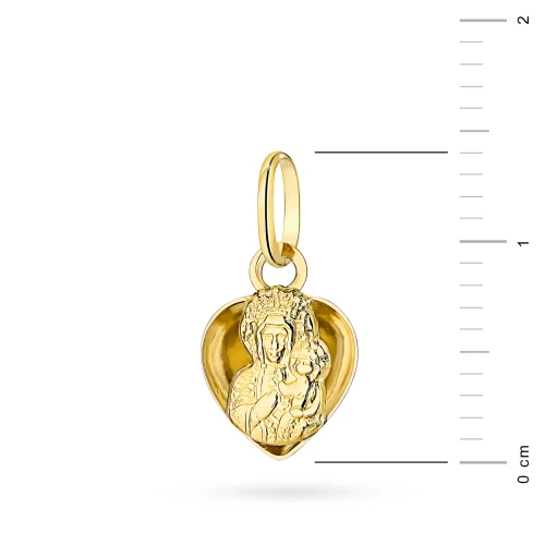 Złoty medalik wizerunek Matka Boska       Czestochowska próba 333