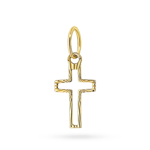 Złoty diamentowany krzyżyk pr.585